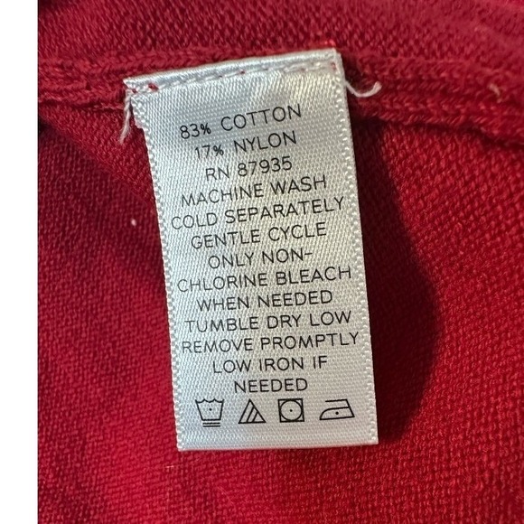 Susan Graver Womens Cardigan Sweater Red V-Neck Full Zip Polished Casual XL - Picture 4 of 4